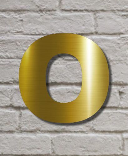 Плоские буквы из нержавейки золотые (без подсветки)