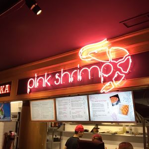 Рекламная вывеска pink shrimp